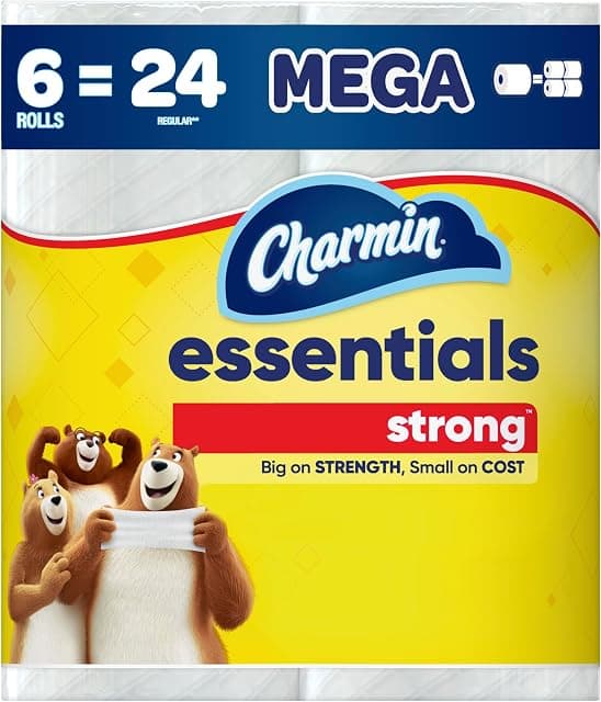 Charmin Essentials Strong Toilet Paper 6…, 429 sheets per roll