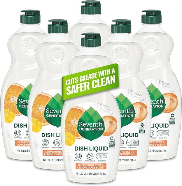 Seventh Generation Dish Liquid Soap Clementine Zest Lemongrass…
