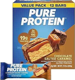 Pure Protein Chocolate Salted Caramel Protein Bars – 20g…