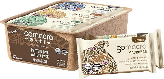 GoMacro MacroBar Organic Vegan Protein Bars - Protein Variety…