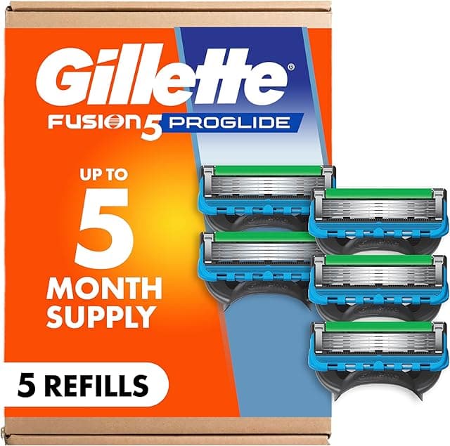 Gillette Fusion5 ProGlide Razor Blade Refills for Men, 5 Count