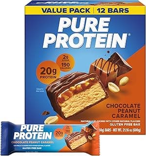 Pure Protein Chocolate Peanut Caramel Protein Bars – 20g…