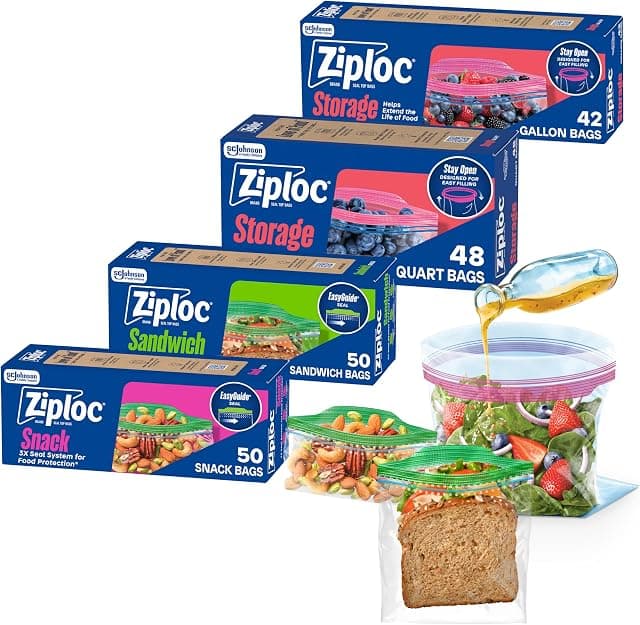 Ziploc Storage Bags Variety Pack, 190ct Total