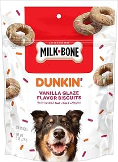 Milk-Bone Dunkin’ Vanilla Glaze Flavor Dog Biscuits with Other…