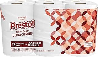 Amazon Brand - Presto! Ultra-Strong 2-Ply Toilet Paper