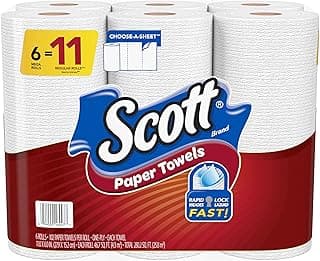 Scott Paper Towels, Choose-A-Sheet - 6 Mega Rolls = 11 Regular…