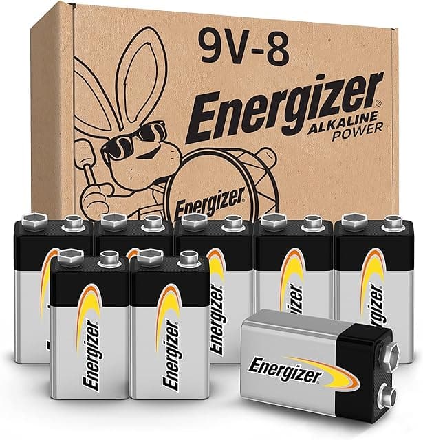 Energizer Alkaline Power 9V Batteries (8 Pack)