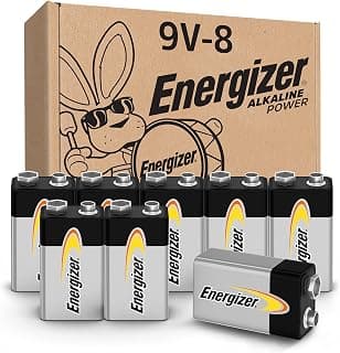 Energizer Alkaline Power 9V Batteries (8 Pack)