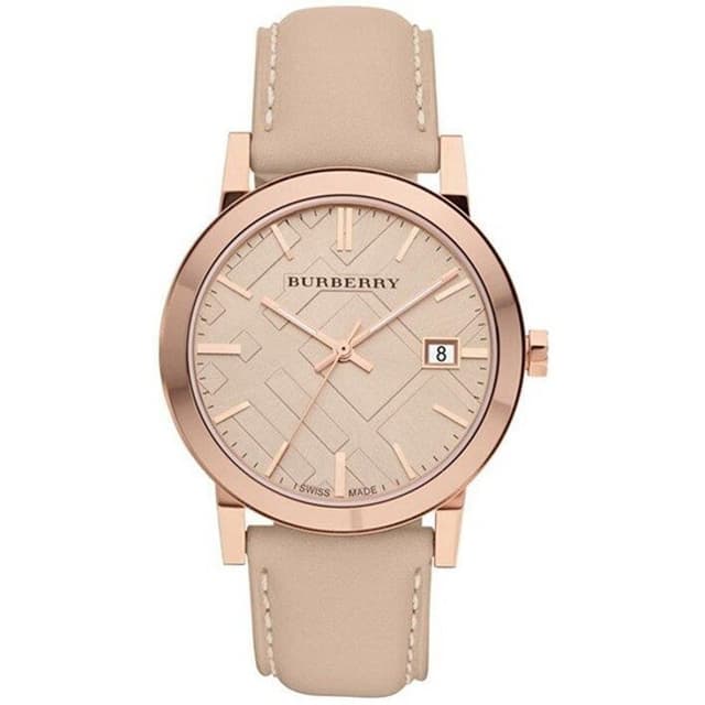 Burberry BU9014 Tan Dial Leather Strap Women's Watch