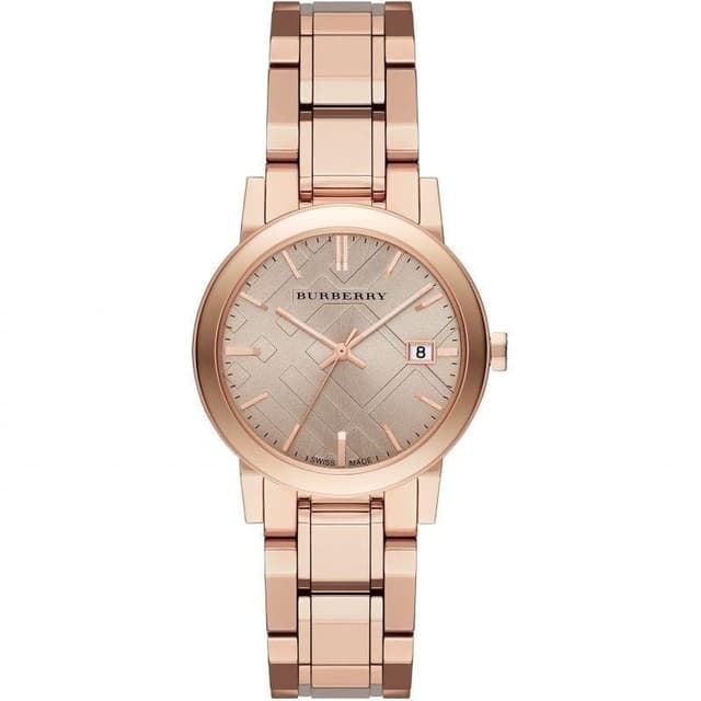 Burberry BU9135 Brown Rose Gold Stainless Steel Analog Quartz…