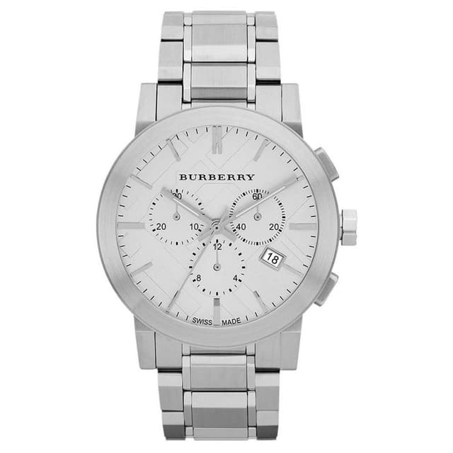 Burberry BU9350 Large Check Stainless Steel Bracelet Men's…