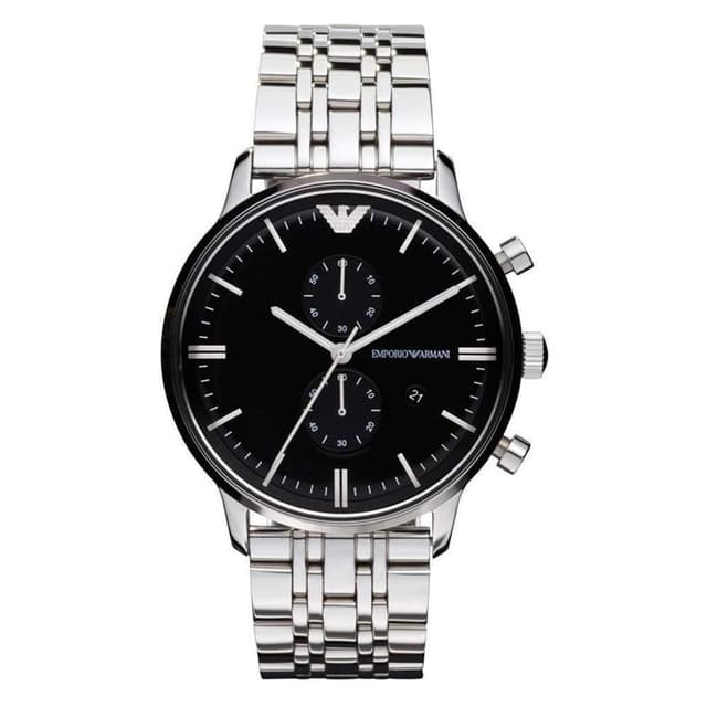 Emporio Armani AR0389 Chronograph Black Dial Men's Watch