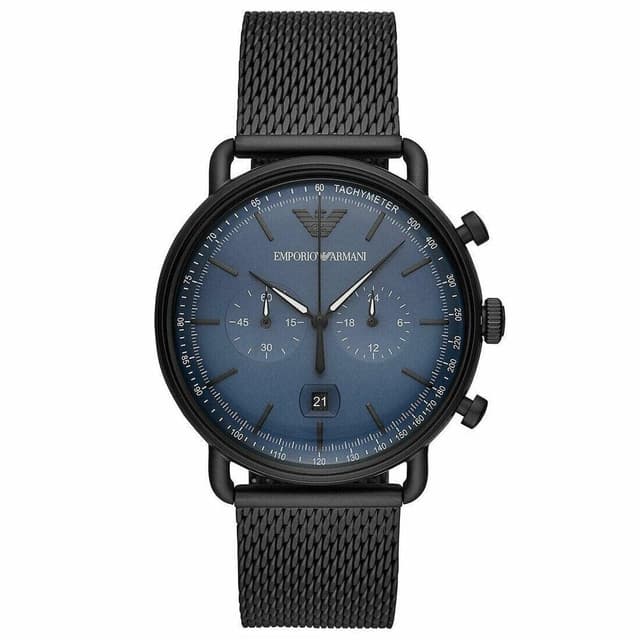 Emporio Armani AR11201 Chronograph Date Mesh Bracelet Strap…