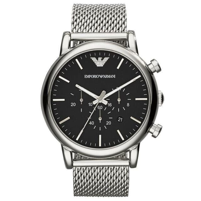 Emporio Armani AR1808 46mm Classic Chronograph Black Dial…