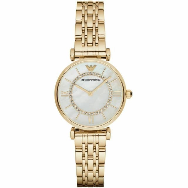 Emporio Armani AR1907 Mother of Pearl Dial Gold-Tone…