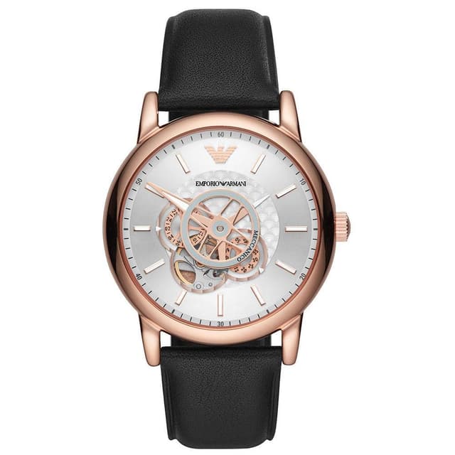 Emporio Armani AR60013 Automatic Black Leather Men's Watch
