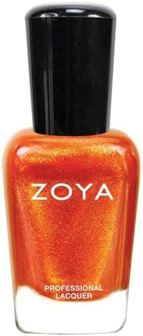 ZOYA Amy Nail Polish, Red Orange Foil Metallic Polish…
