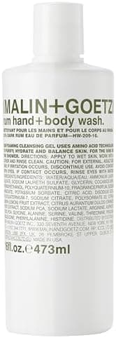 MALIN+GOETZ Rum Hand + Body Wash, Foaming Gel Cleanser