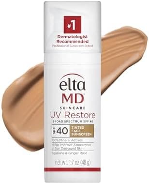 EltaMD UV Restore Tinted 100% Mineral Face Sunscreen, SPF 40