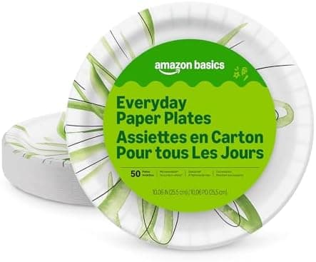 Amazon Basics Everyday Paper Plates, 10 Inch
