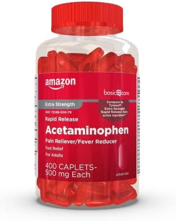 Amazon Basic Care Rapid Release Acetaminophen Caplets 500 mg