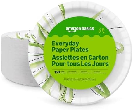 Amazon Basics Everyday Paper Plates, 10 Inch