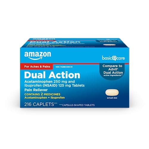 Amazon Basic Care Dual Action Acetaminophen 250 mg…