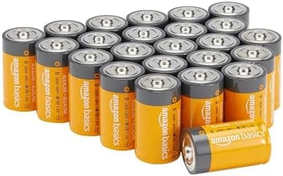 Amazon Basics 24-Pack D Cell Alkaline All-Purpose B…, 1.5 Volt