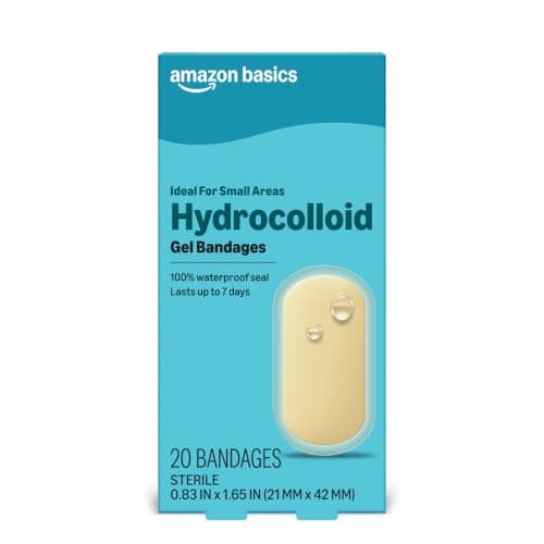Amazon Basics Hydrocolloid Gel Bandages, Regular 20 Count