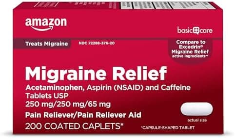 Amazon Basic Care Migraine Relief Acetaminophen