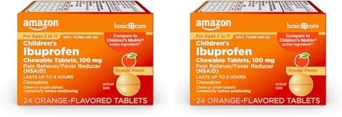 Amazon Basic Care Children's Ibuprofen Chewable Tablets 100 mg