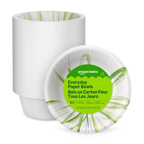 Amazon Basics Everyday Paper Bowls, 10 Oz