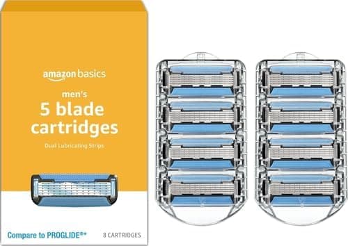 Amazon Basics 5-Blade MotionSphere Razor Blade Refills…