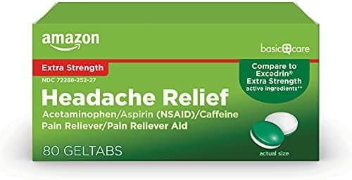 Amazon Basic Care Extra Strength Headache Relief Geltabs