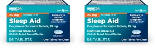 Amazon Basic Care Nighttime Sleep Aid Tablets for Adults