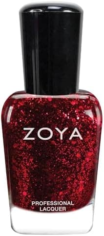 ZOYA Love Nail Polish, Sparkling Red Glitter Polish…