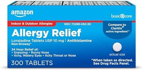 Amazon Basic Care Allergy Relief Loratadine Tablets 10 mg
