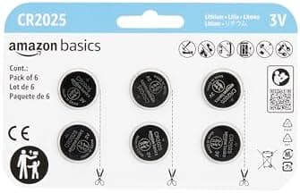 Amazon Basics 6-Pack CR2025 3V Lithium Co…, Long Lasting Power