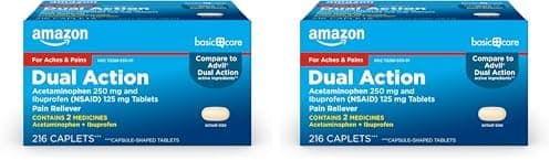 Amazon Basic Care Dual Action Acetaminophen 250 mg…