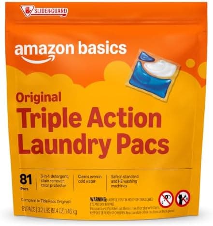 Amazon Basics Laundry Detergent Pacs, Original Scent