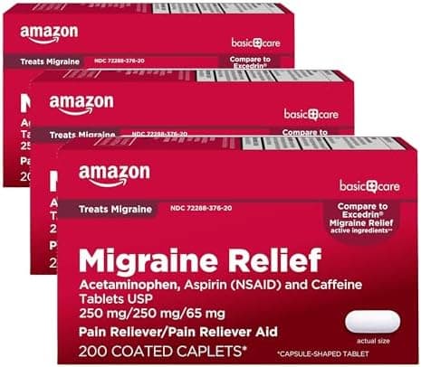 Amazon Basic Care Migraine Relief Acetaminophen