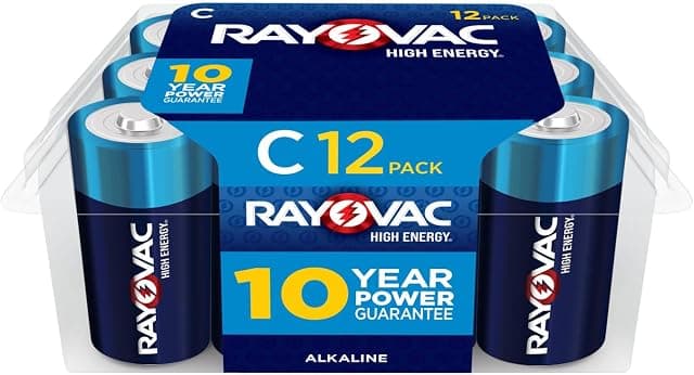 Rayovac C Batteries, C Cell Battery, 12 Count