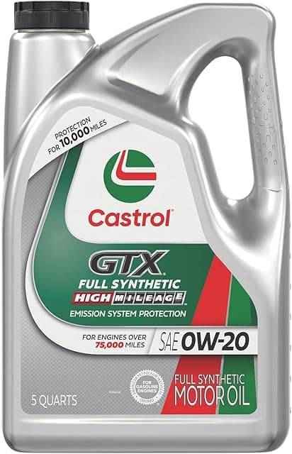 Castrol GTX Full Synthetic High Mileage 0W-20 Motor Oil