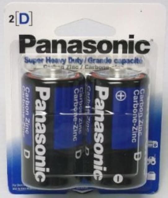 24 Pack Panasonic Super Heavy Duty D Batteries Retail…