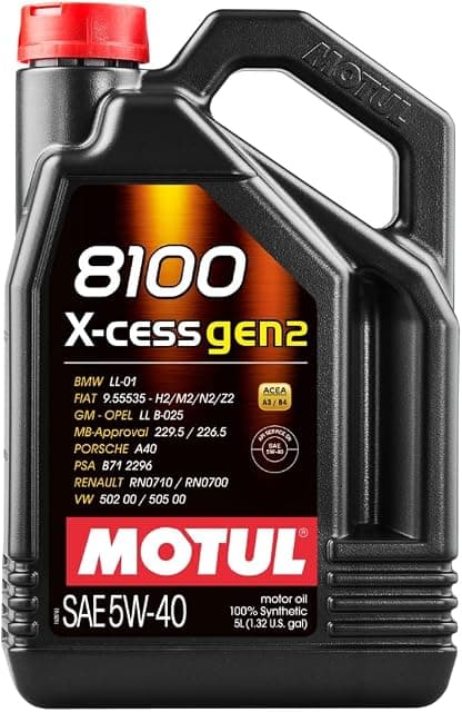 MOTUL 8100 X-Cess Gen 2 SAE 5W40 Full Synthetic Motor Engine…