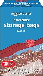 Slider Quart Food Storage Bags with Stand-Up Bottom