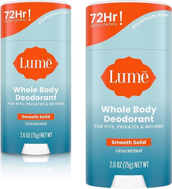 Lume Whole Body Deodorant - Smooth Solid Stick - 72 Hour Odor…