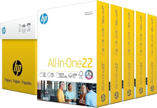 HP Papers | 8.5x 11 Paper | All-In-One 22 lb | 5 Ream Case - 2