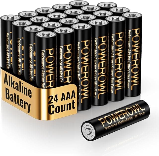 POWEROWL High-Capacity Alkaline AAA Batteries 24 Pack