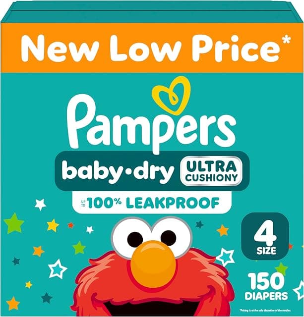 Pampers Baby Dry Diapers - Size 4, 150 Count